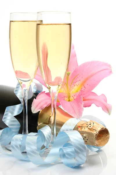 Glazen met een champagne — Stockfoto
