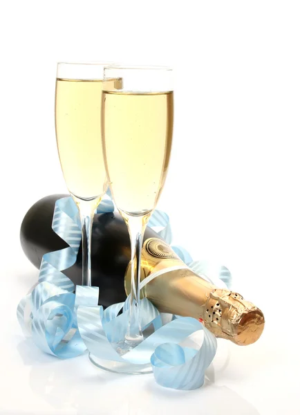 Copos com um champanhe — Fotografia de Stock