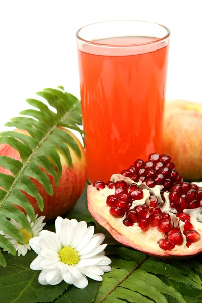 Juice och frukt — Stockfoto