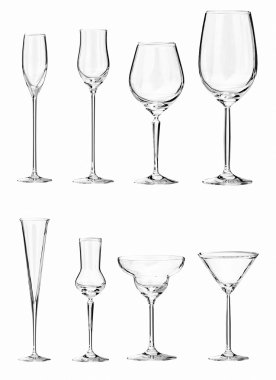 Glasses on white background clipart