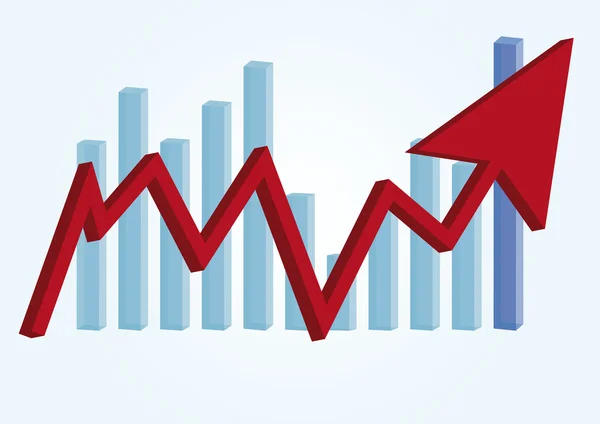 Stock vector Arrow graph Crisis