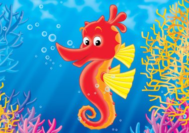 Sea horse clipart