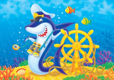 Captain Shark clipart