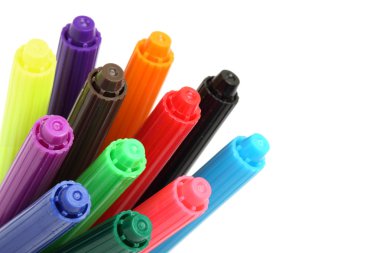 Multicolored felt tip pens