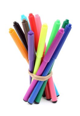 Multicolored felt tip pens