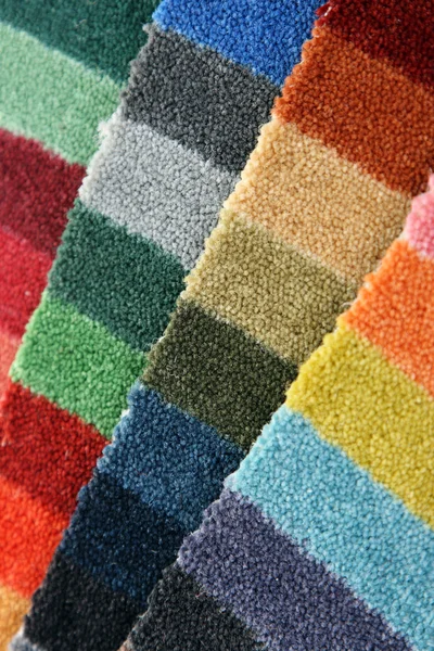 Prover av färgen på en matta — Stockfoto