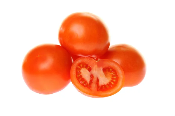 Tomates isolados sobre branco — Fotografia de Stock