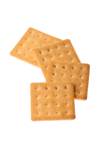 Crackers geïsoleerd op witte achtergrond. — Stockfoto