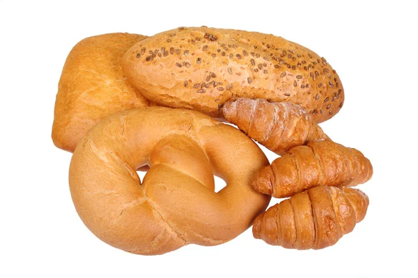 Хлеб изолирован на белом фоне — стоковое фото