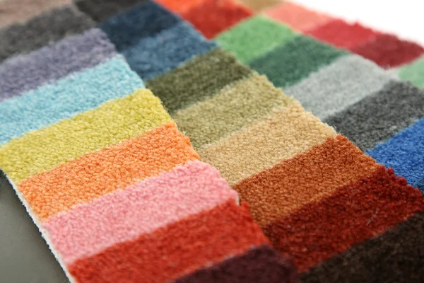 地毯覆盖物的颜色样本 — 图库照片