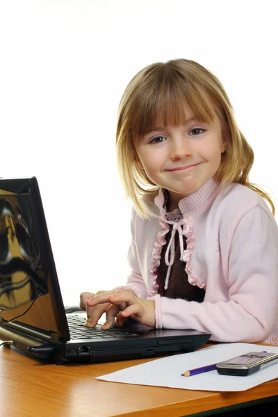 Κοριτσάκι επιχειρήσεων με ένα σημειωματάριο Εικόνα Αρχείου