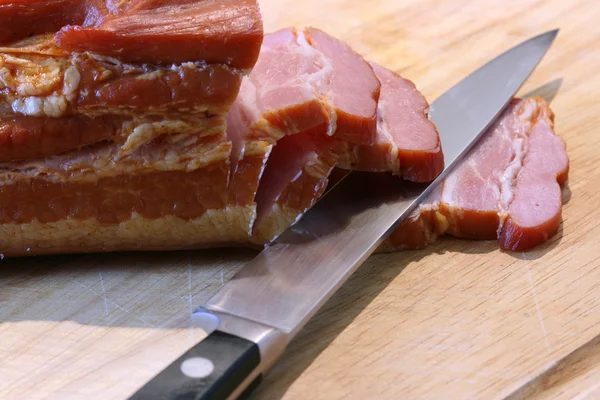 Carne di maiale affettata primo piano — Foto Stock