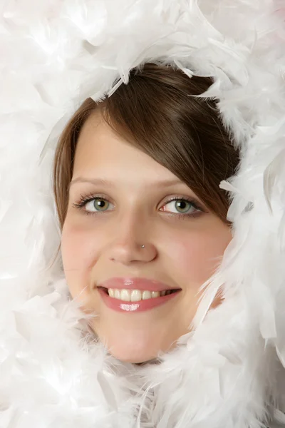 Portrait of beautiful young girl — Stock Photo, Image