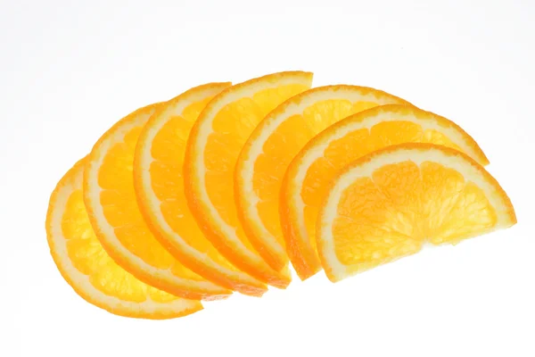 白の新鮮なオレンジ ストック画像