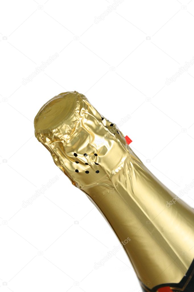 Unopened bottle of champagne Stock Photo by ©Marsevis 1842245