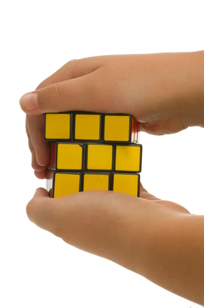 Den rubic cube machen — Stockfoto