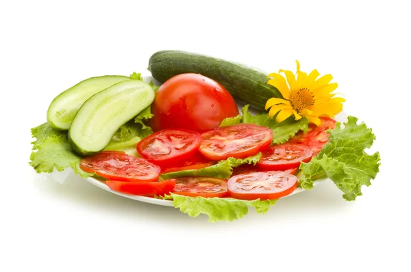Restaurant menu: cutting vegetable — Stock Photo, Image