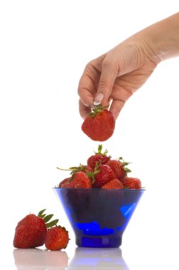 Strawberry in hands clipart