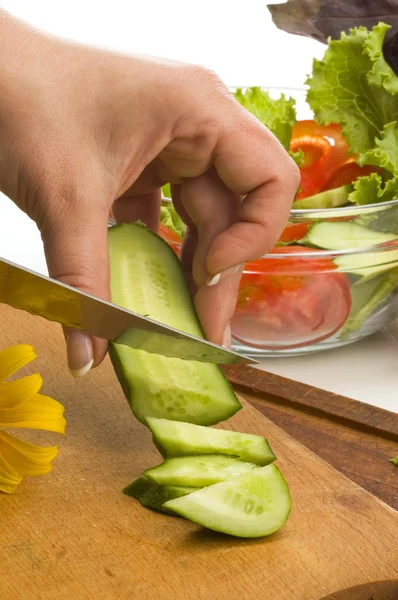 Préparation de salade — Photo