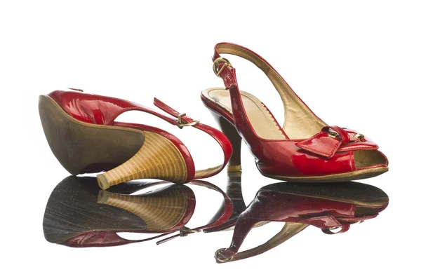 Червона взуття — стокове фото
