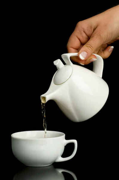 Pouring tea — Stock Photo, Image