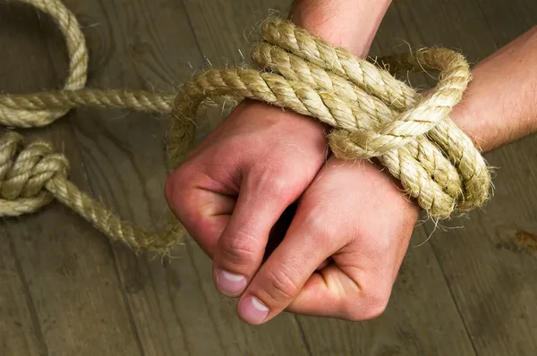 Hands tied — Stock Photo, Image