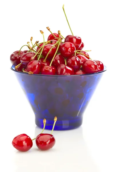 Cherries in bowl — Stock Photo, Image