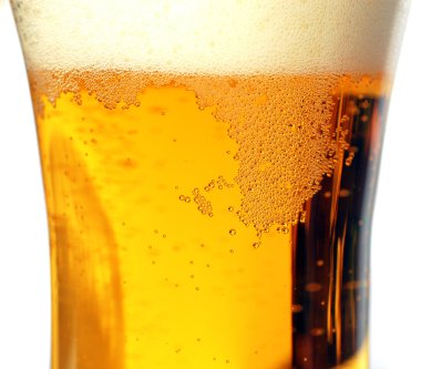 Beer bubbles in the glass clipart