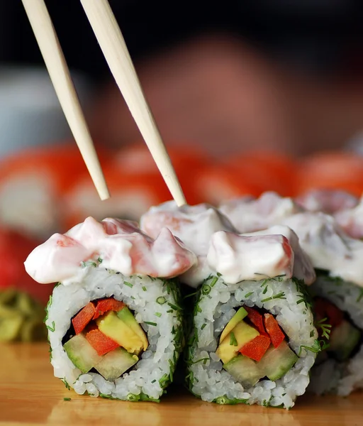 Traditionell japansk mat. sushi — Stockfoto