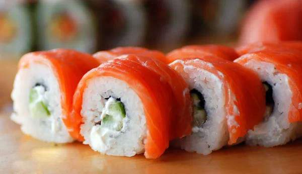 Traditionell japansk mat. sushi Stockbild