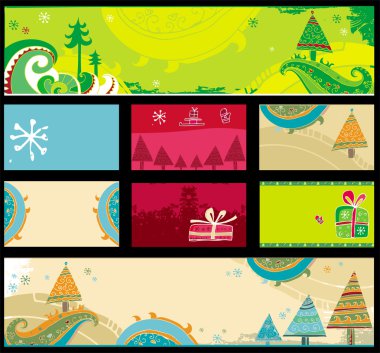 Christmas banners, vector. clipart