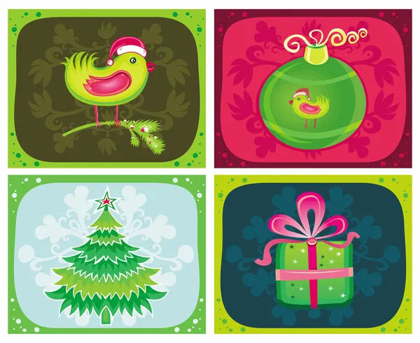 Χριστουγεννιάτικες κάρτες — Διανυσματικό Αρχείο