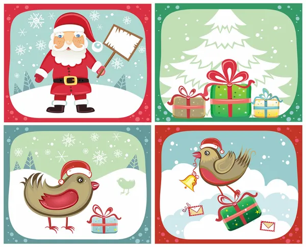 Cartões de Natal — Vetor de Stock