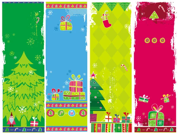 Banderas verticales de Navidad, vector . — Archivo Imágenes Vectoriales