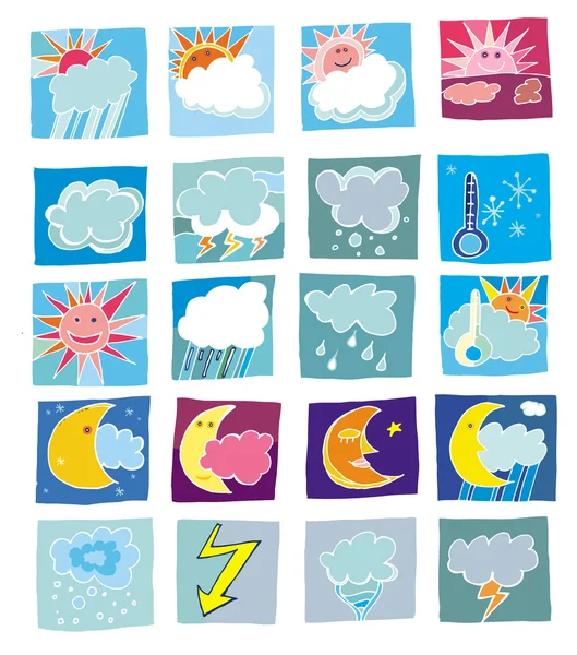 stock image Weather colorful icons