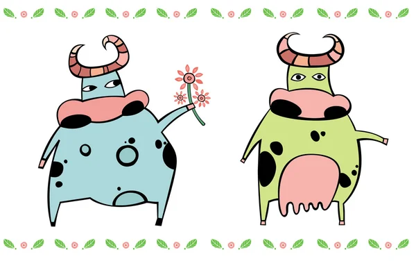 Cute cows — Stock Photo, Image