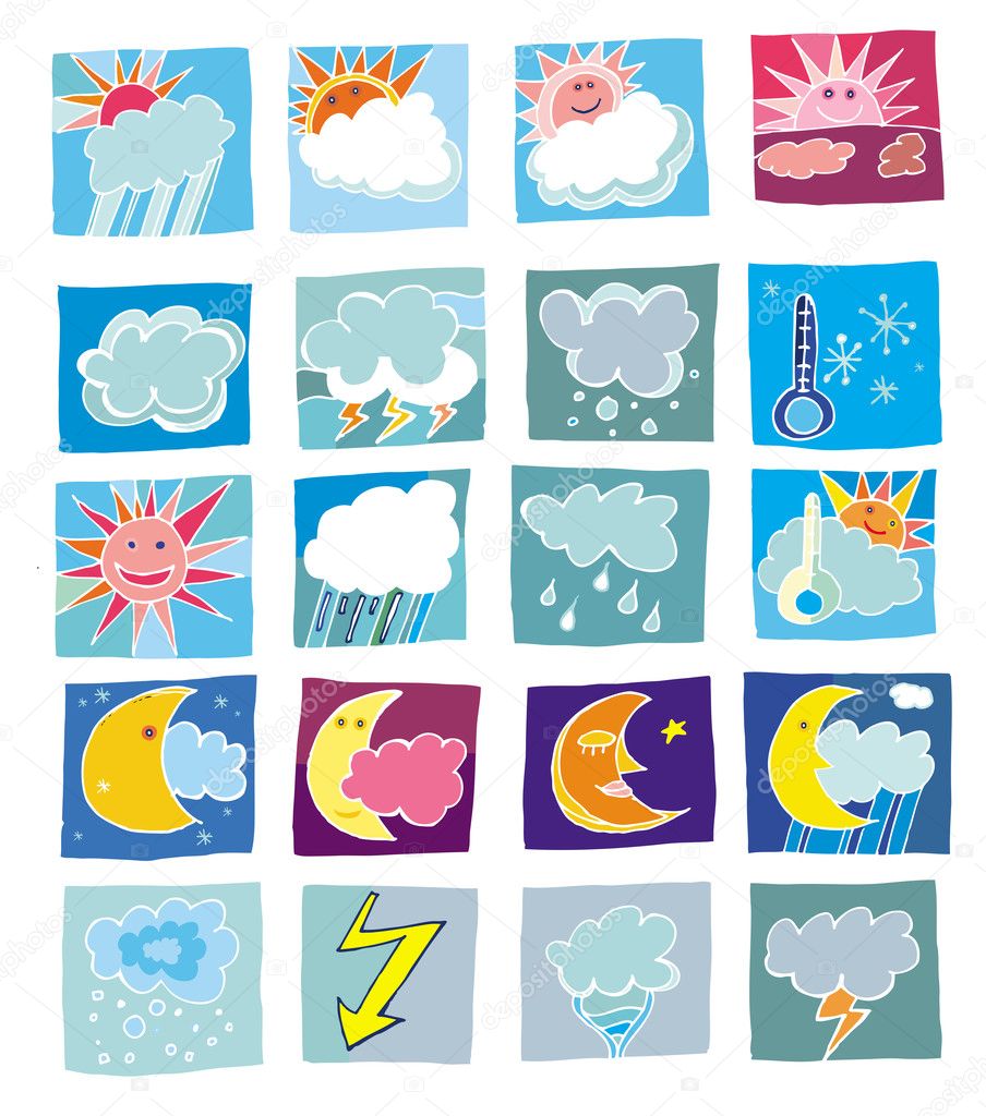 Weather colorful icons