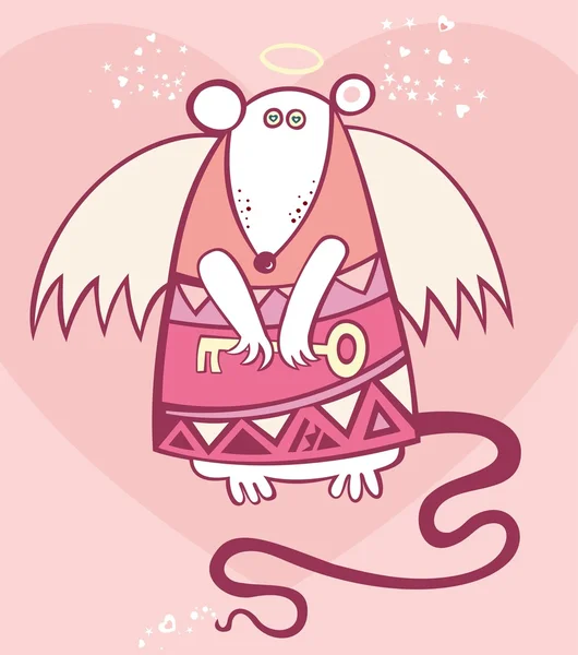 Valentijnsdag engel rat — Stockfoto