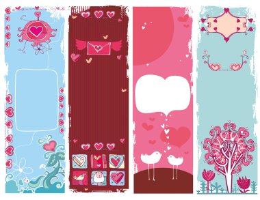 Set of Valentine's day banners 5 clipart