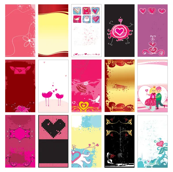 Modèles de cartes Valentine — Image vectorielle