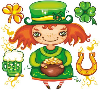 St. Patricks Day leprechaun series 3 clipart