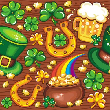 St. Patricks Day seamless background clipart