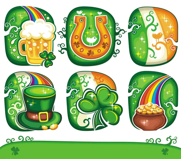 St. Patricks Day conjunto de ícones série 2 — Fotografia de Stock