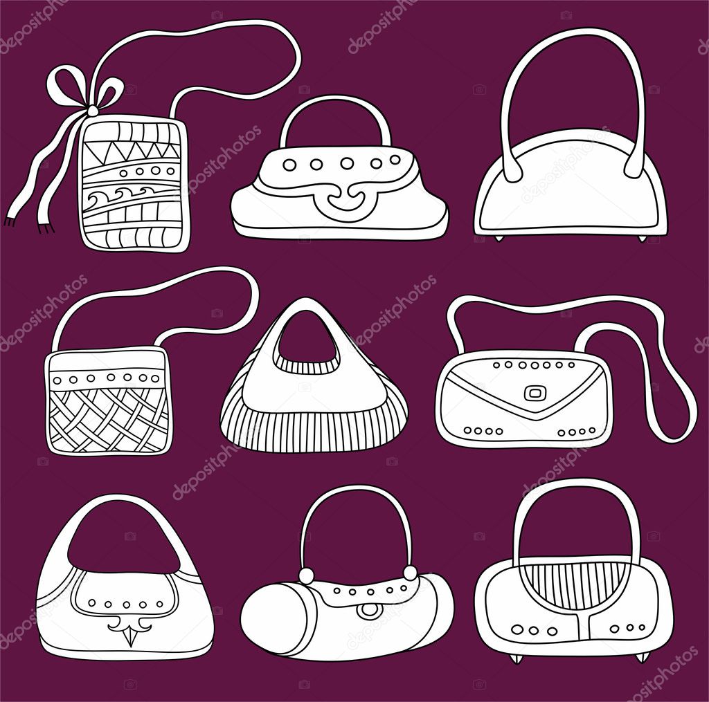 Fashion bags doodles