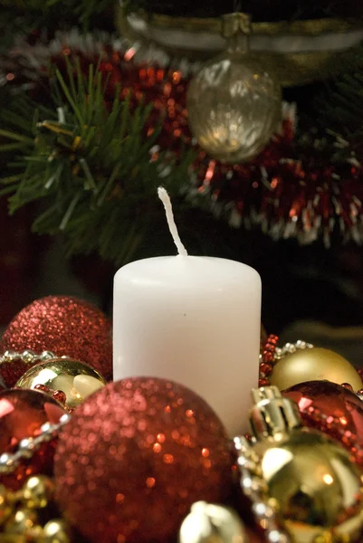 Uma vela de Natal — Fotografia de Stock