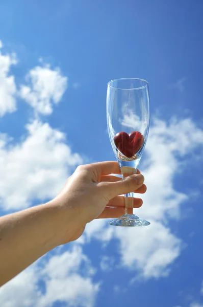 Heart in a glass — Stock Photo, Image