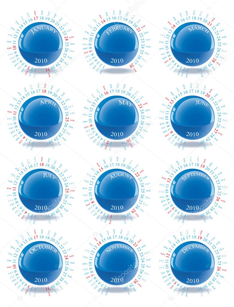 Calendar 2010 — Stock Vector © artcasta #1249698