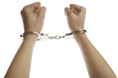 Hands and handcuffs clipart