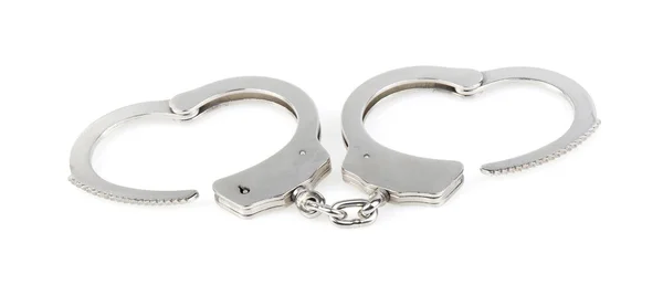 stock image Steel metallic handcuffs