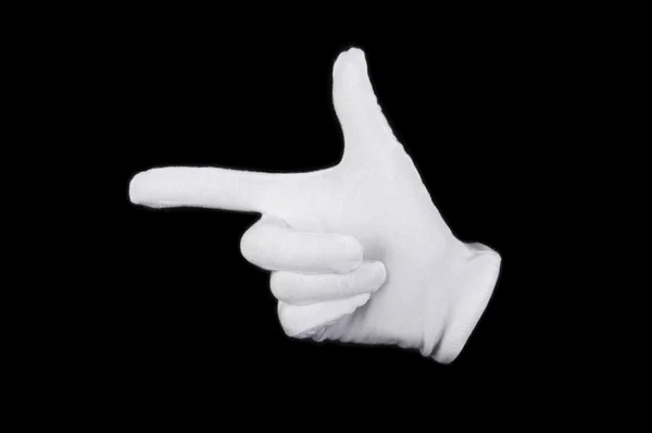 Белая перчатка — стоковое фото